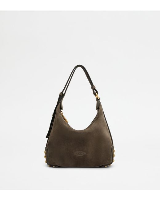 Tod's Brown Metal Dots Mini Bag
