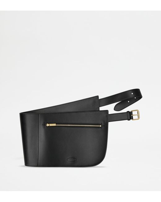 Tod's Black Utility Belt In Leather