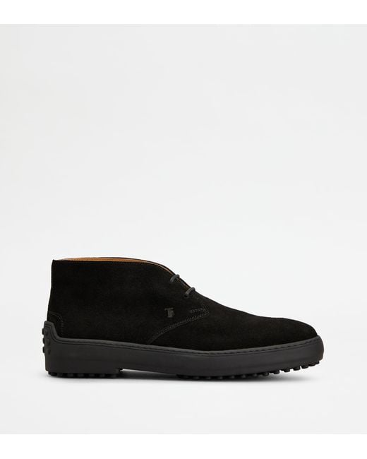 Tod's Black Winter Gommino Desert Boots for men