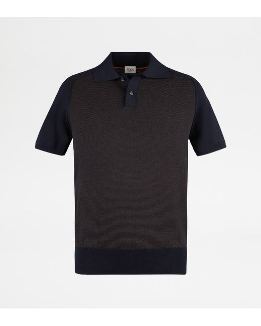 Tod's Black Silk Blend Polo Shirt for men