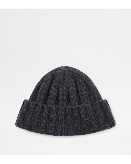 Tod's Blue Cashmere Blend Beanie for men