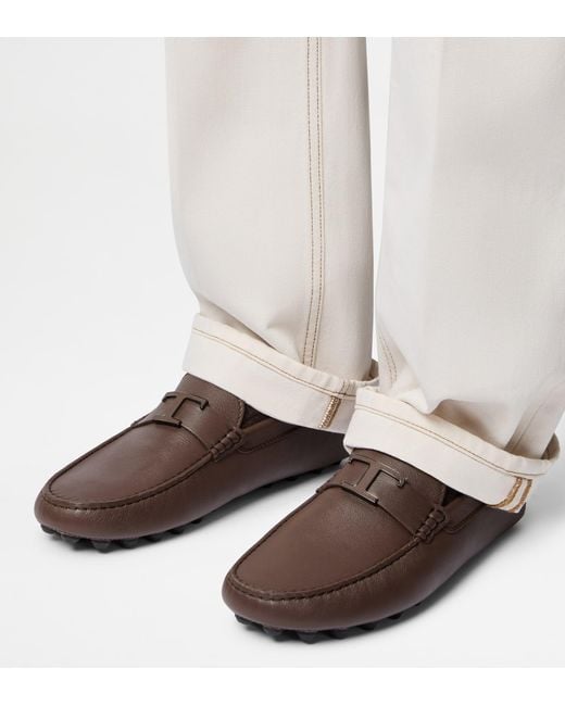 Gommino Bubble T Timeless di Tod's in Brown da Uomo