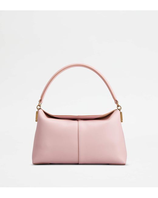 Tod's Pink T Case Shoulder Bag In Leather Mini