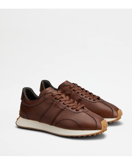 Tod's Sneakers T Vintage Aus Leder in Brown für Herren