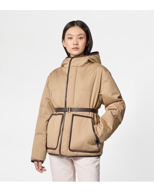 Tod's Natural Silk Blend Padded Jacket