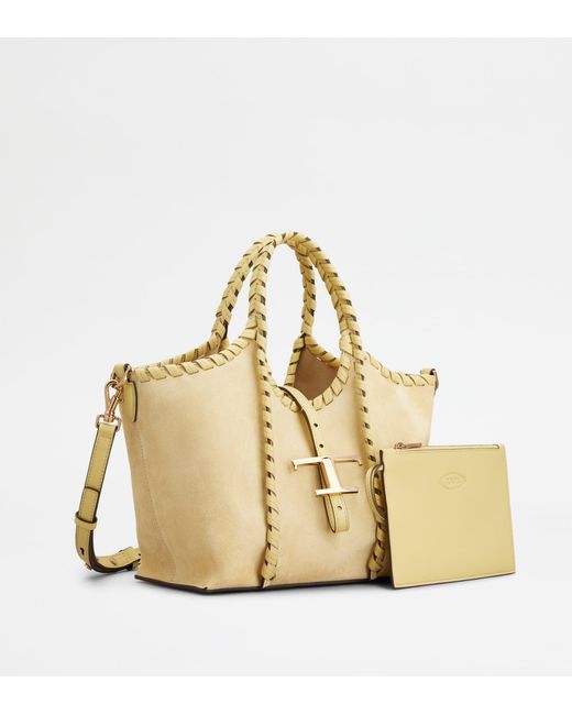 Tod's Metallic T Timeless Shopping Bag