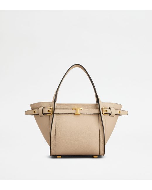 Tod's Natural T Signature Shopping Bag