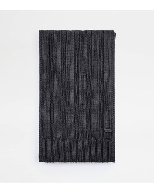 Tod's Black Cashmere Blend Scarf for men