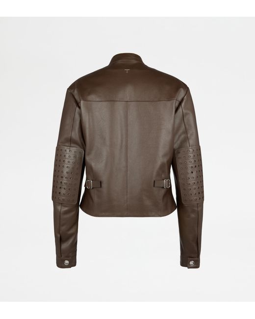 Tod's Brown Biker Jacket