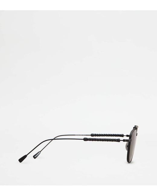 Tod's Gray Squared Sunglasses With Temples for men
