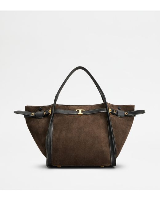 Tod's Brown T Signature Shopping Bag