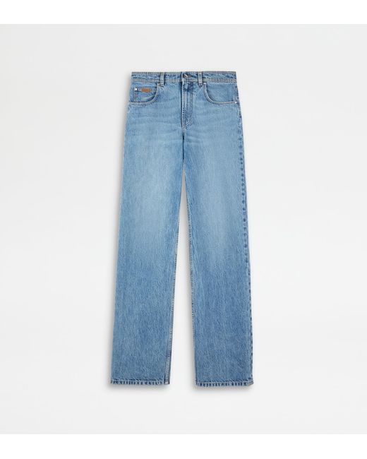 Tod's Blue Bleached 5 Pocket Jeans