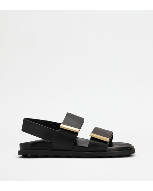 Tod's Black Sandals