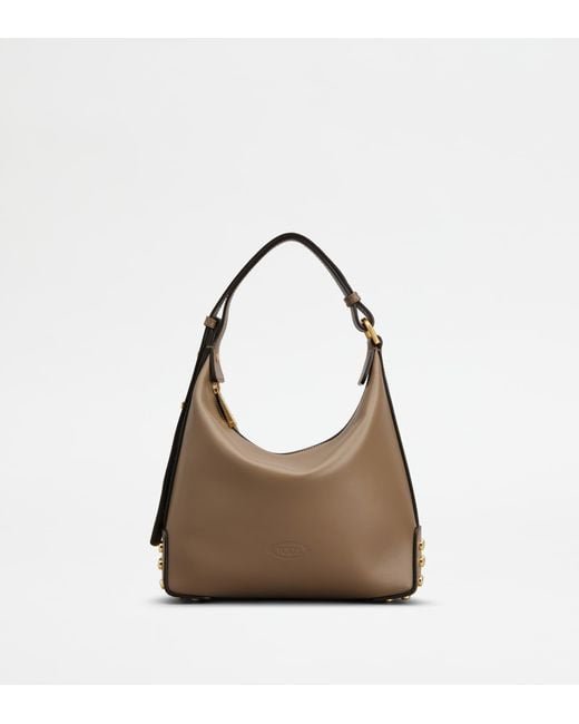 Tod's Brown Metal Dots Mini Bag