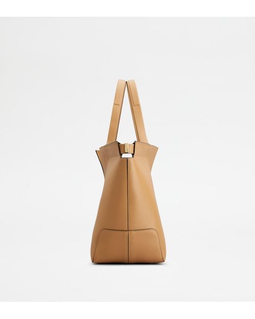 Tod's Natural Di Bag Folio Aus Leder Medium-Small