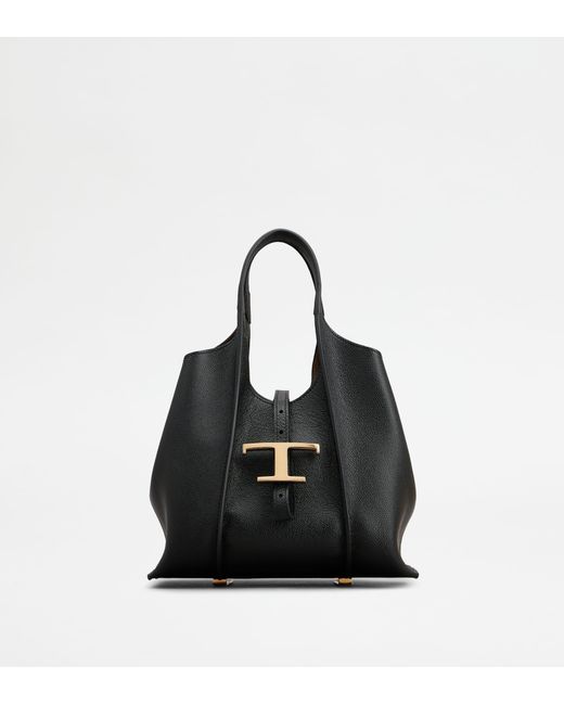 Tod's Black T Timeless Shopping Bag