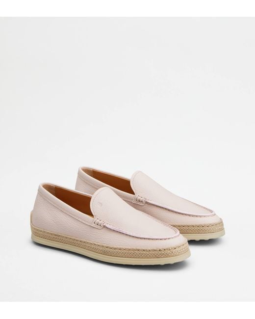 Tod's Natural Slipper Loafers