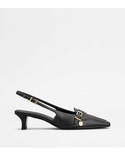Tod's Black Slingback Pumps
