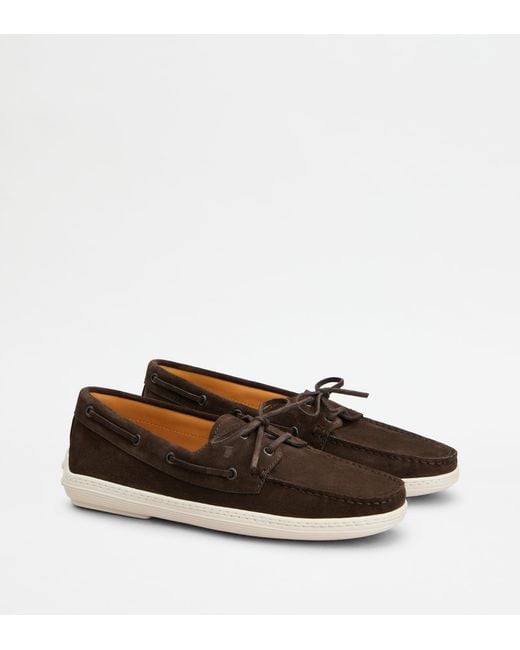 Scarpa Da Barca di Tod's in Brown da Uomo