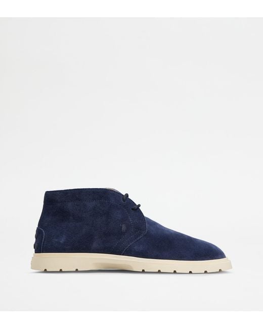 Tod's Desert Boots aus Veloursleder in Blue für Herren