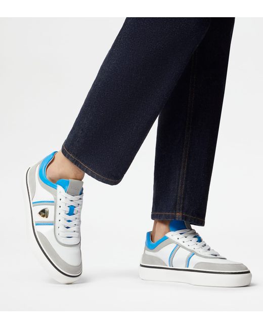 Tod's Blue Sneakers In Leather
