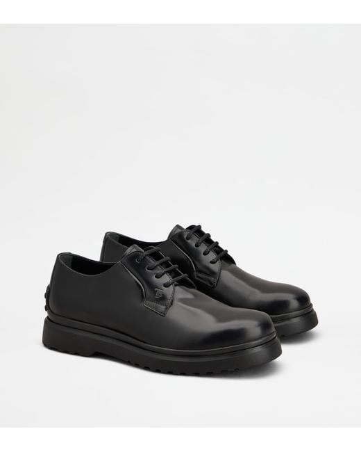 Stringata di Tod's in Black da Uomo