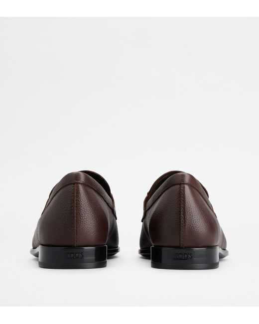 Tod's Brown Loafers In Leather for men