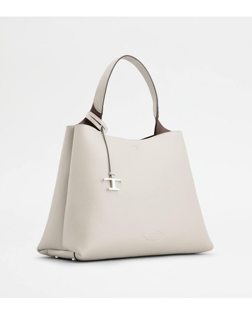 Tod's White Bag In Leather Medium
