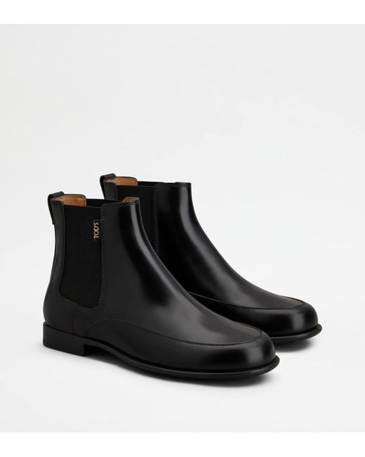 Tod's Black Chealsea Boots