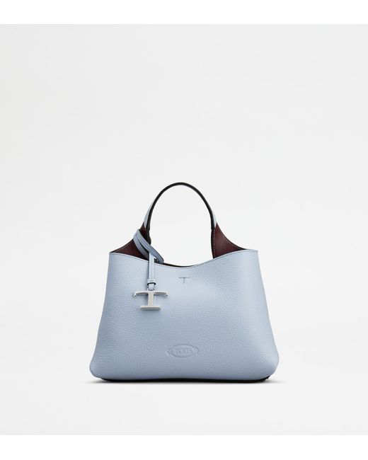 Tod's Blue Bag In Leather Micro