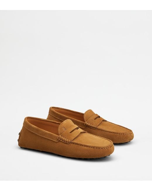 Tod's Brown "Gommino Driving" Loafers for men