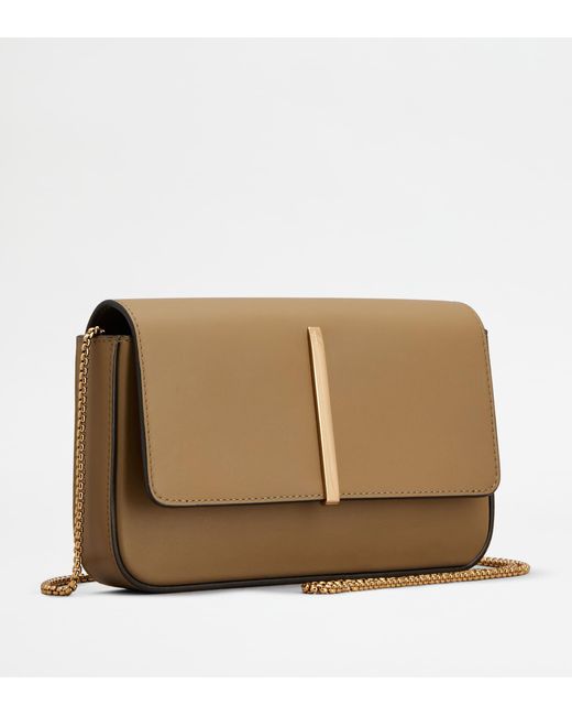 Tod's Brown Di Bag Folio Aus Leder Mini