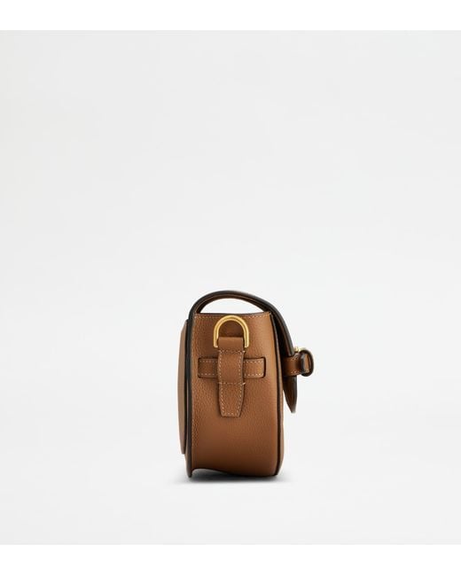 Tod's Brown T Signature Crossbody Bag