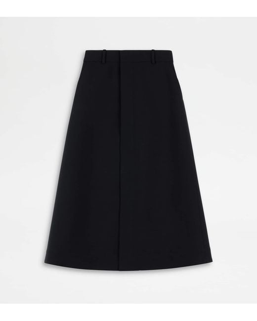 Tod's Black Wraparound Skirt