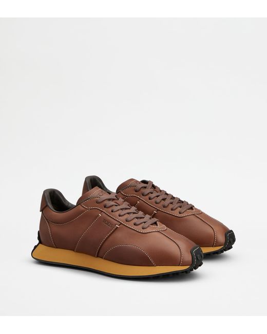 Tod's Brown T Vintage Sneakers for men