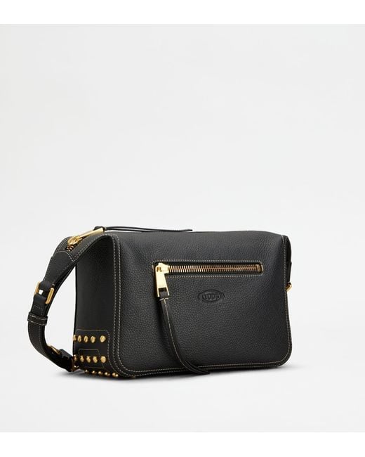 Tod's Black Metal Dots Shoulder Bag