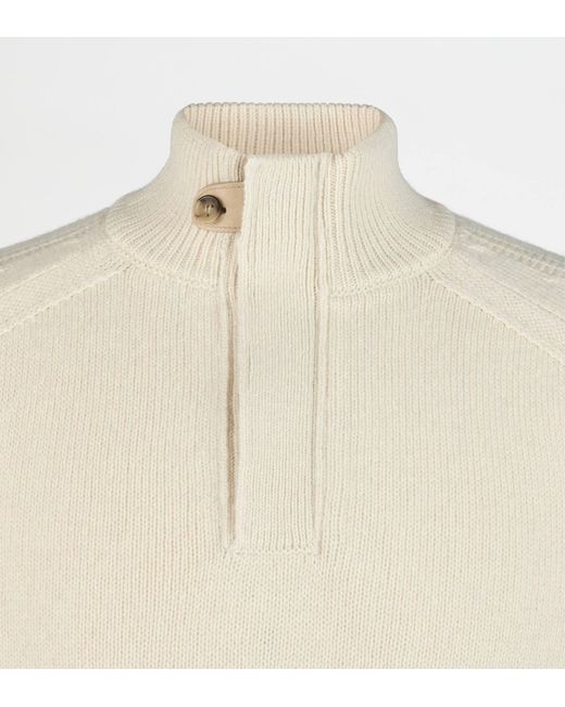 Tod's White Half Zip Pullover for men
