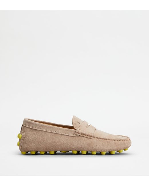 Gommino Bubble in Pelle Scamosciata di Tod's in Natural