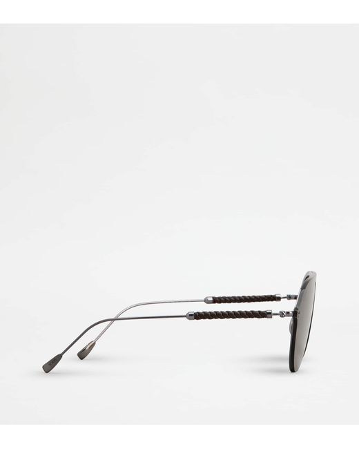 Tod's Brown Mask Sunglasses With Temples for men