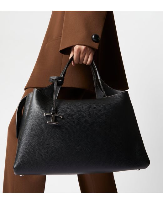 Tod's Black Bauletto Bag In Leather Medium