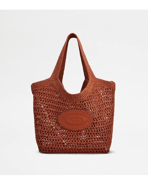 Tod's Red Shopping Bag