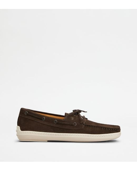 Scarpa Da Barca di Tod's in Brown da Uomo
