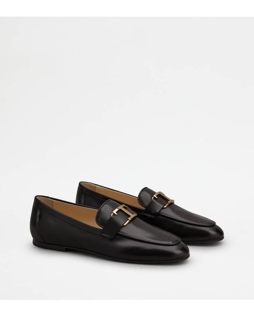 Tod's Black T Timeless Loafers