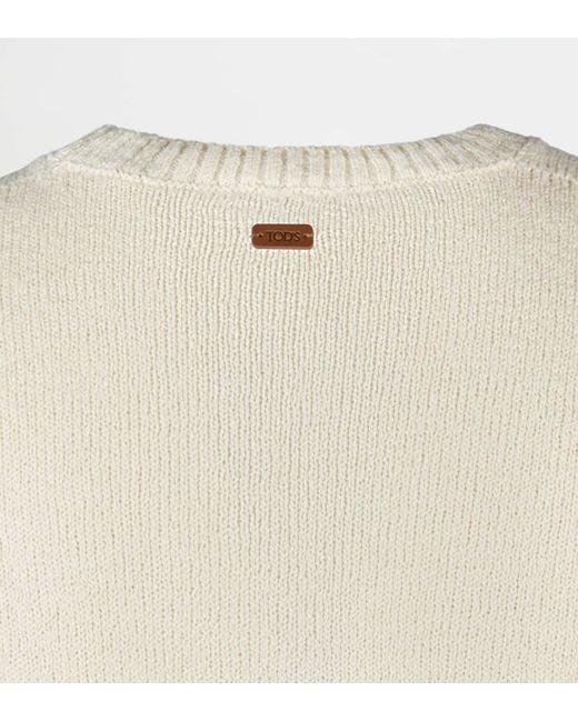 Tod's White Round-Neck Jumper for men