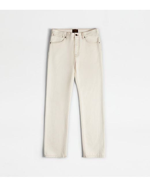 Tod's Natural 5 Pocket Pants for men