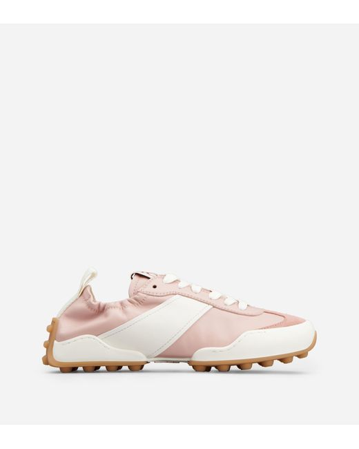 Tod's Pink Sneakers In Leather