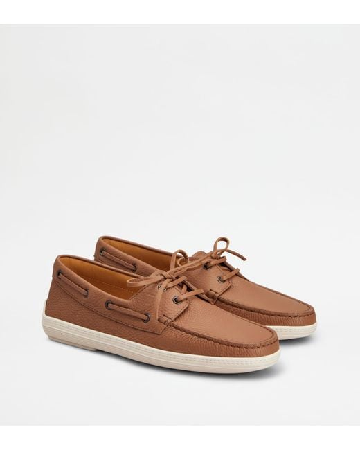 Tod's Brown Boat Shoes for men