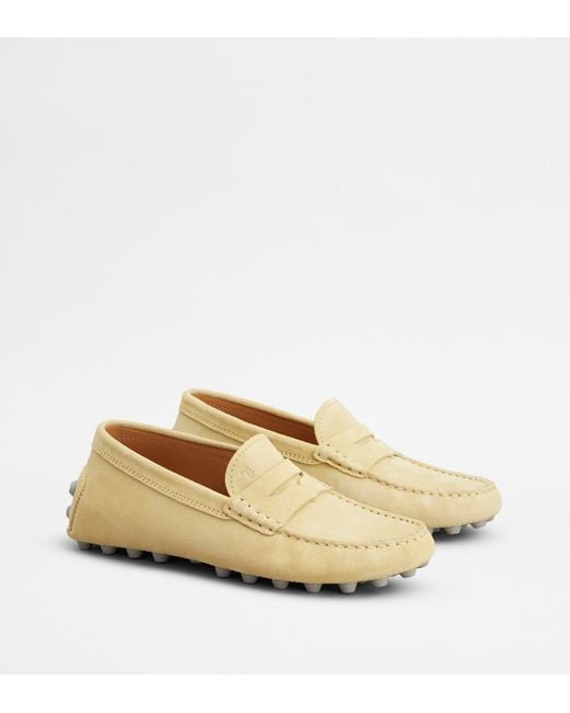 Tod's Natural Gommino Bubble Loafers