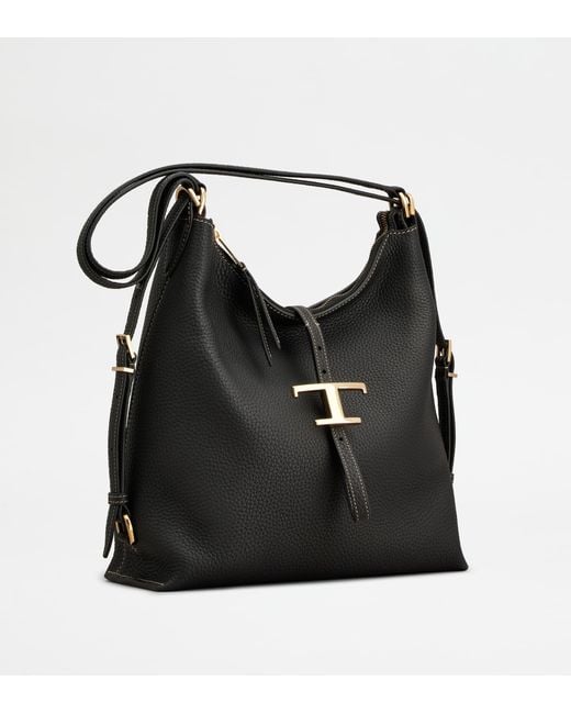 Tod's Black T Timeless Shoulder Bag