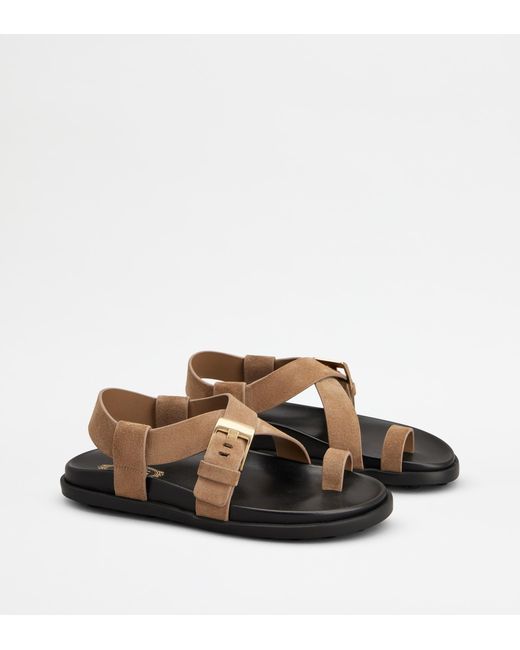Tod's Brown Thong Sandals